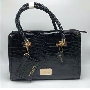 BELLA CROCO SATCHEL WITH WALLET